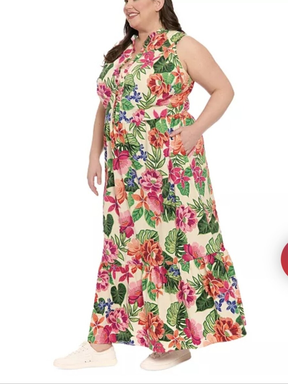 Maggy London The London Times Maxi Dress Floral 98% Cotton XXL NWT